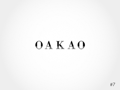 7/50 Daily Logo Challenge | Fashion Wordmark - Oakao brand branding dailylogochallange design fashion typography vector wordmark
