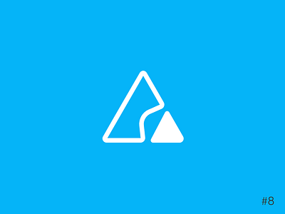 8/50 Daily Logo Challenge | Ski Mountain - Brass Peak affinity branding dailylogochallenge design icon logo mountain resort ski triangle vector