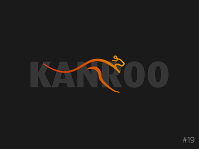 19/50 Daily Logo Challenge | Kangaroo Logo - Kanroo affinity brand branding dailylogochallange design icon kangaroo logo orange vector