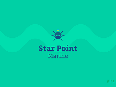 23/50 Daily Logo Challenge | Boat Logo - Star Point Marine affinity blue brand branding dailylogochallange design icon logo marina marine sailing star star point teal vector wave