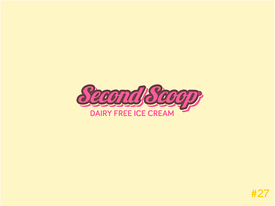 27/50 Daily Logo Challenge | Ice Cream - Second Scoop affinity bariol branding chocolate daily logo challenge dailylogochallenge day27 ice cream lobster logo neopolitan strawberry vanilla vector