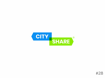 29/50 Daily Logo Challenge | Car Share Company- City Share affinity blue brand branding city share daily logo challenge dailylogochallange design green logo no29 sign vector