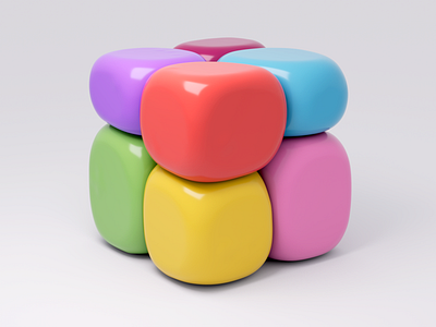 Softbody cube 3d balloons c4d composition contrast cube design graphic design layout shape simulation softbody ui