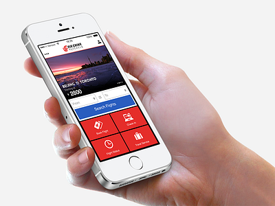 Concept Design For Air China air app china ui