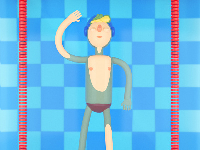 HOT POOL 2 3dart b3d blender blender3d blender3dart character characterdesign design illustration lowpoly