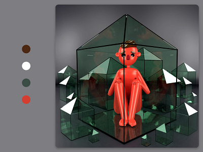 Life in a Glasshouse 3dart alone b3d blender blender3d character characterdesign design glass illustration life modeling web