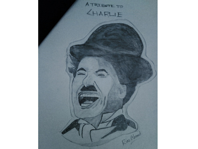 Laugh Charlie! Laugh! black character charlie chaplin laugh pencil sketch tribute