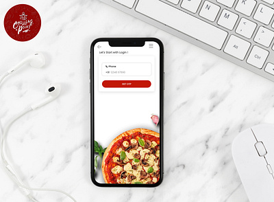 Lets start with Login! android app illustrator ionic ios mobile app photoshop pizza restaurant ui uidesign