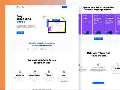Web Design | Creating layout options for Calendly design design system graphic design layout design product design ui user interface ux visual design visuals web design
