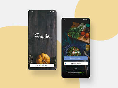 Foodie App Design app design design uidesign visual design