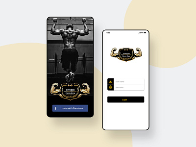 Fitness Costarica Login Screen Ui Design