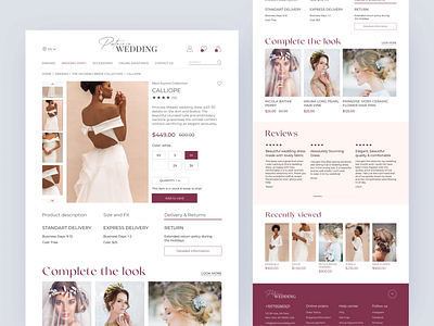 E-commerce - Wedding Dress website branding concept design design desktop figma landing page uiux product page respon responsive page ui uidesign user interface uxdesign web design webdesign website wedding site