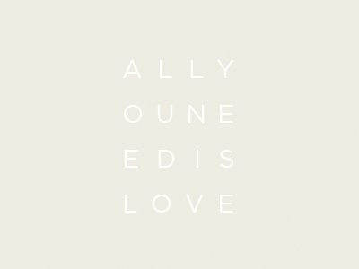 Ally Oune Edis minimal poster typography