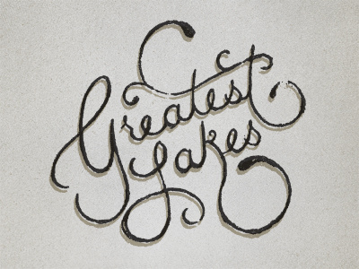 Greatest Lakes drawn hand type