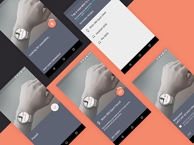 ANDROID WEAR - PAIRING YOUR WATCH SET SCREEN android wear clean material design material ui materialdesign ux