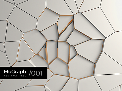 Mograph Abctract 001 3d 3d art abstract abstraction art branding cinema4d clean design gold illustration white