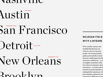 Wildsam Type layout typography wildsam