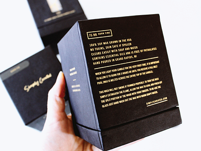 No. 5: Simply Curated packaging design typography