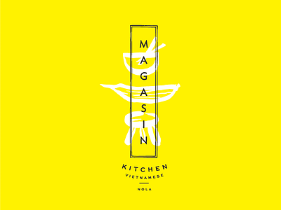 Magasin Kitchen Outtakes identity illustration logo new orleans restaurant branding