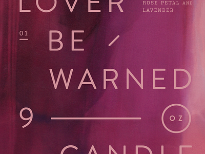 Lover Be Warned brand development label system packaging type