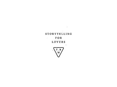 Storytelling brand development logo mark triangle typography