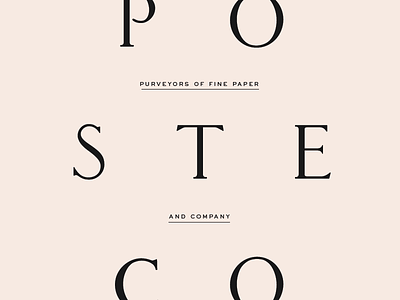 Poste & Co. brand development typography