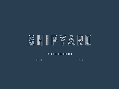 Shipyard brand development custom lettering logo shipyard type typography