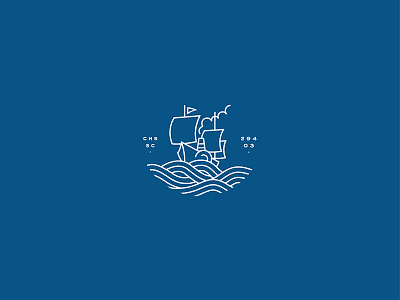 Little Hattie V2 boat illustration logo water