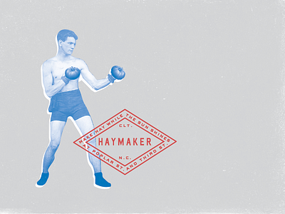 Haymaker boxer branding logo restaurant design tomato