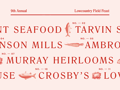 Field Feast Menu Design feast fish menu design type typography
