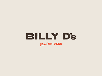 Billy D's custom type fried chicken logo