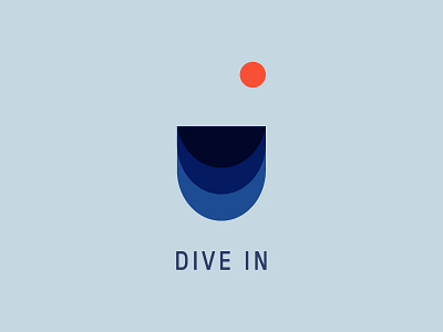 Dive In blue brand development identity logo photographer sun water