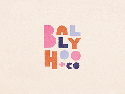Ballyhoo ballyhoo brand development custom type logo typography