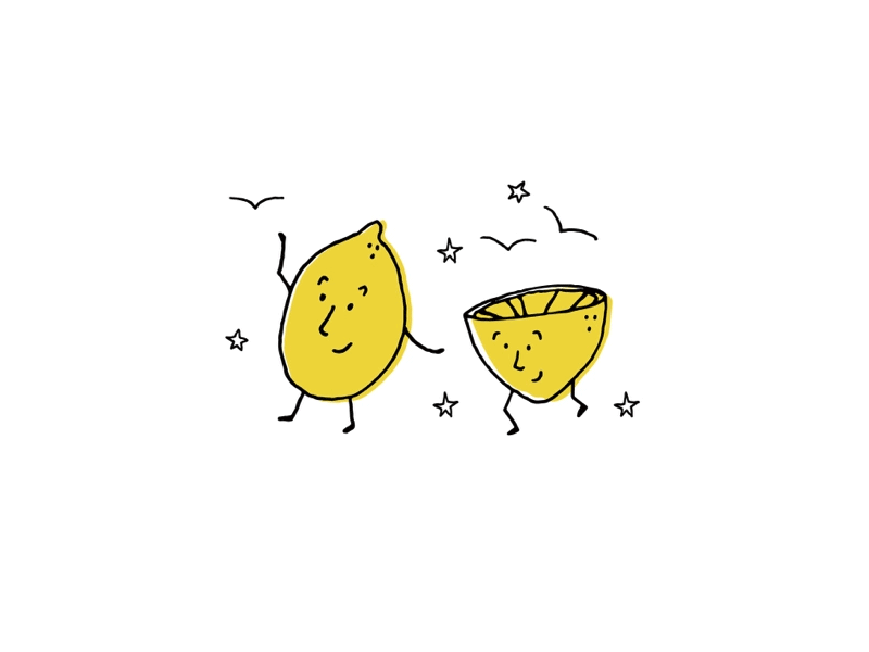 Dancing Lemons dancing lemons restaurant branding stars yellow