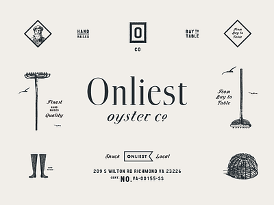Onliest Oyster Co. boots brand development illustration logo oysters typography