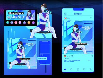 likee APP banner design branding illustration art illustration design instagram banner instagram post ui ux