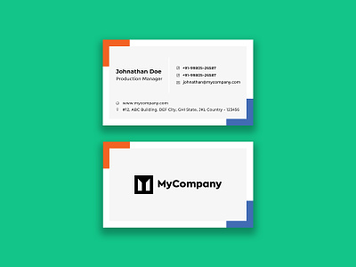 Simple Two-Sided Business Card branding business card business card design business cards businesscard design minimal