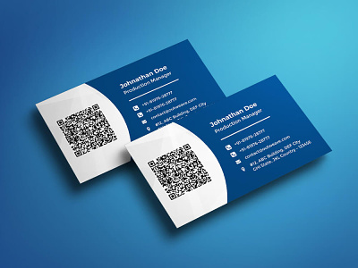 Single Sided Business Card with QR Code branding business card business card design business cards businesscard design minimal