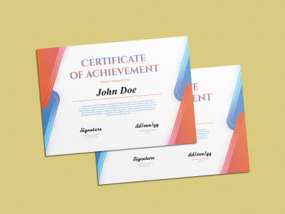 Certificate Design to Celebrate one's Hard Work and Dedication branding design graphic design minimal