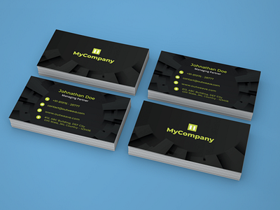 Double Sided Business Card with Center Aligned Content