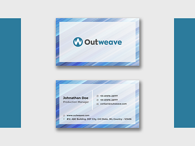 Double Sided Business Card Design branding business card business card design businesscard design graphic design minimal