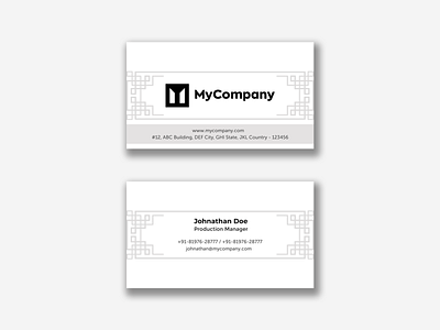 Two-Sided Business Card with Minimal Design