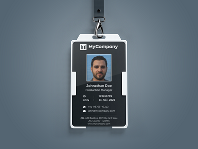 Striking ID Card Design for your Business branding design graphic design