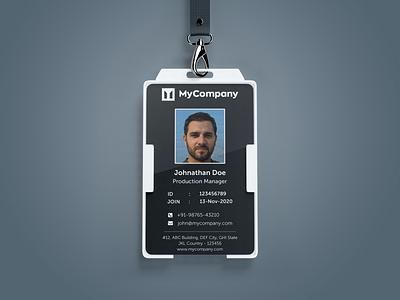 Striking ID Card Design for your Business