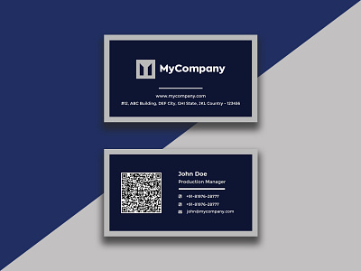 Business Card Design with QR Code