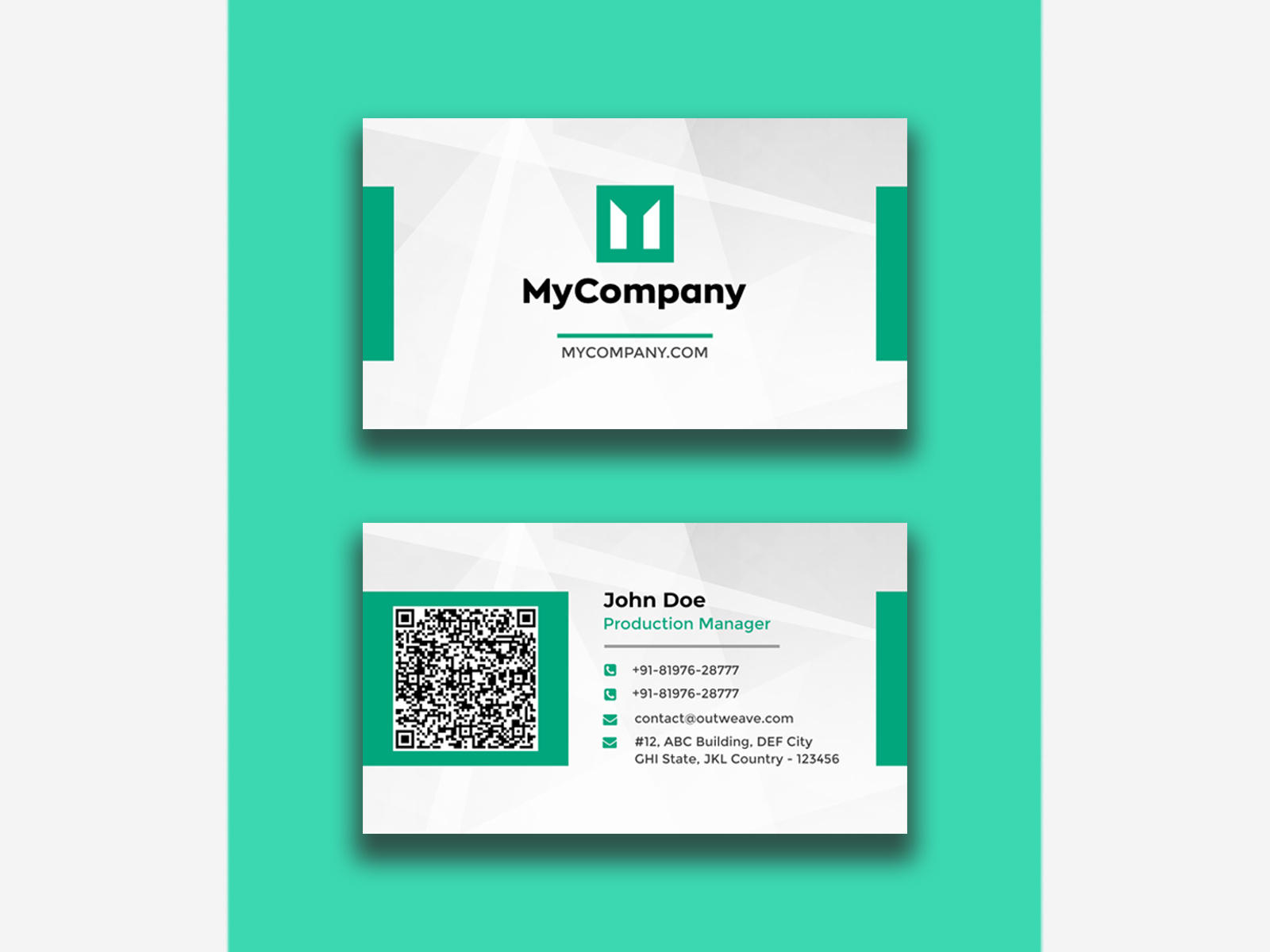 QR Code Enabled Business Card Design By Outweave On Dribbble