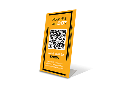 Customizable QR Code Feedback Stand Design design graphic design