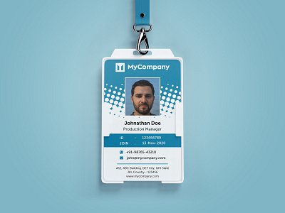 Customizable ID Card Design for your Company branding design graphic design