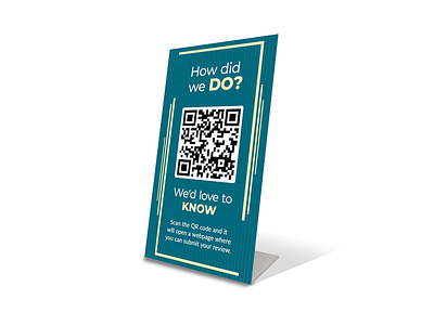 Trendy Table-top QR Code Display Design design graphic design