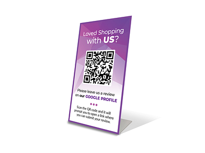 Table-top QR Code Display Design